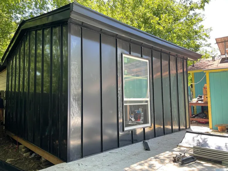 Black standing seam metal wall panels for Metal Roof Installation in Aquia Harbour